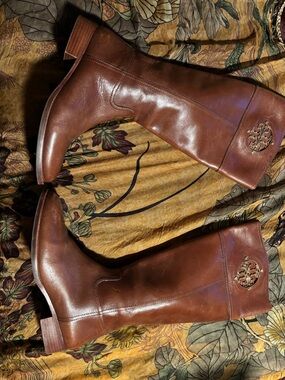 Tory Burch Tall Brown Leather Riding Boots
